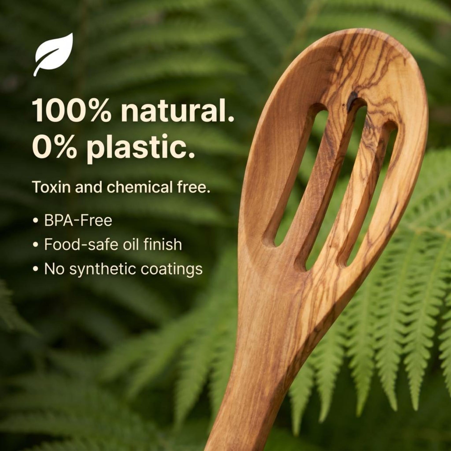Salt & York 5-Piece Olive Wood Kitchen Utensil Set with Turner, Tongs, Slotted Spoon, Ladle and 12" Spoon, Farmhouse Style Kitchen & Cookware, Ideal for Entertaining, Wedding and Housewarming Gift