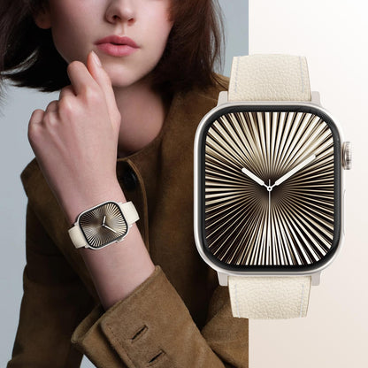 CHANCHY Leather Magnetic Watch Band Compatible with Apple Watch Bands 40mm 38mm 41mm 42mm 44mm 45mm 46mm, Top Grain Leather Dressy Band for Women Men iWatch Ultra SE3 Series 11/10/9/8/7/6/5/4/3/2/1