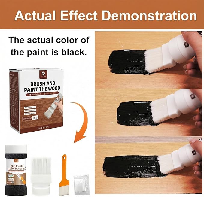 Black Paint, Touch-Up Paint for Furniture, No Sanding, Fast Drying, Water Based