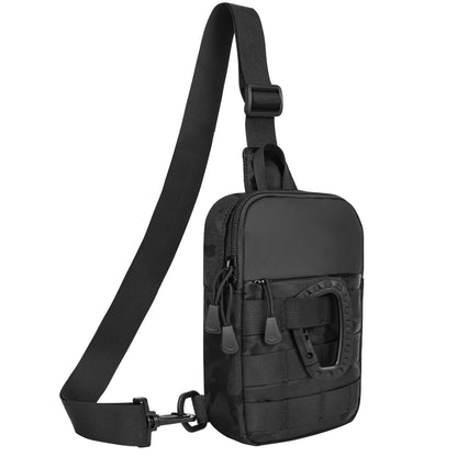 Small Sling Bag for Men, Tactical Inspired Waterproof Utility EDC Mini Crossbody Chest Bag for Travel Work Sport