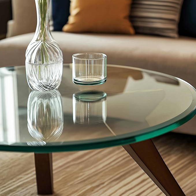 12" Round Tempered Glass Table Top