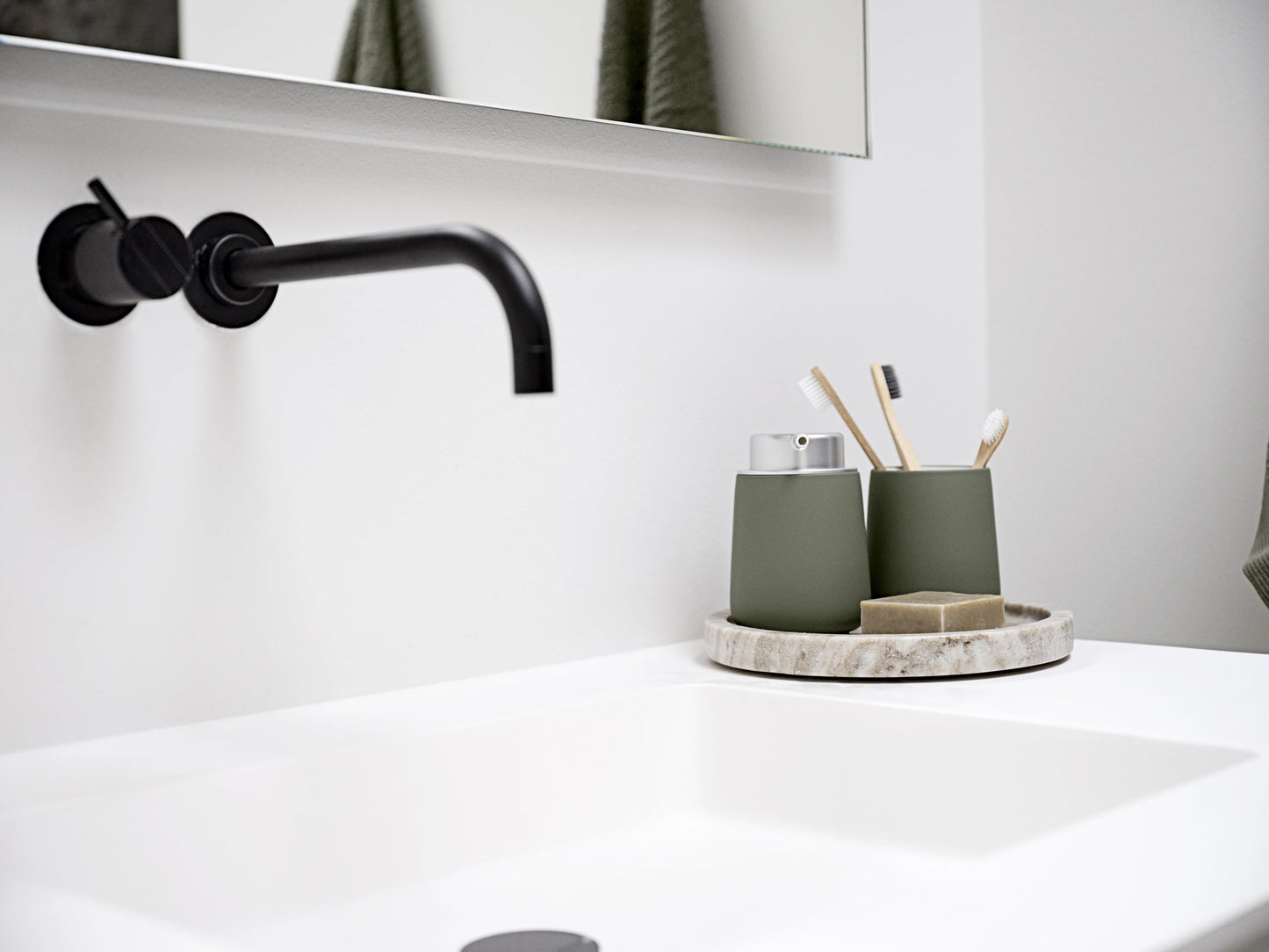 ZONE DENMARK Nova One Toothbrush Cup | Sleek & Durable Modern Bathroom Accessory | Revitalize Your Daily Routine with Scandinavian Elegance and Practicality Unite- (Gray)