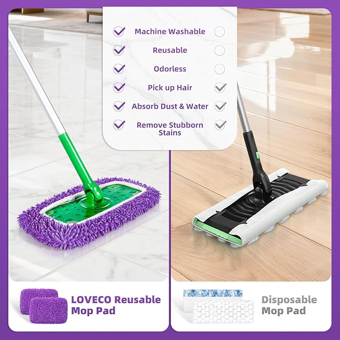 Reusable Mop Pads Compatible