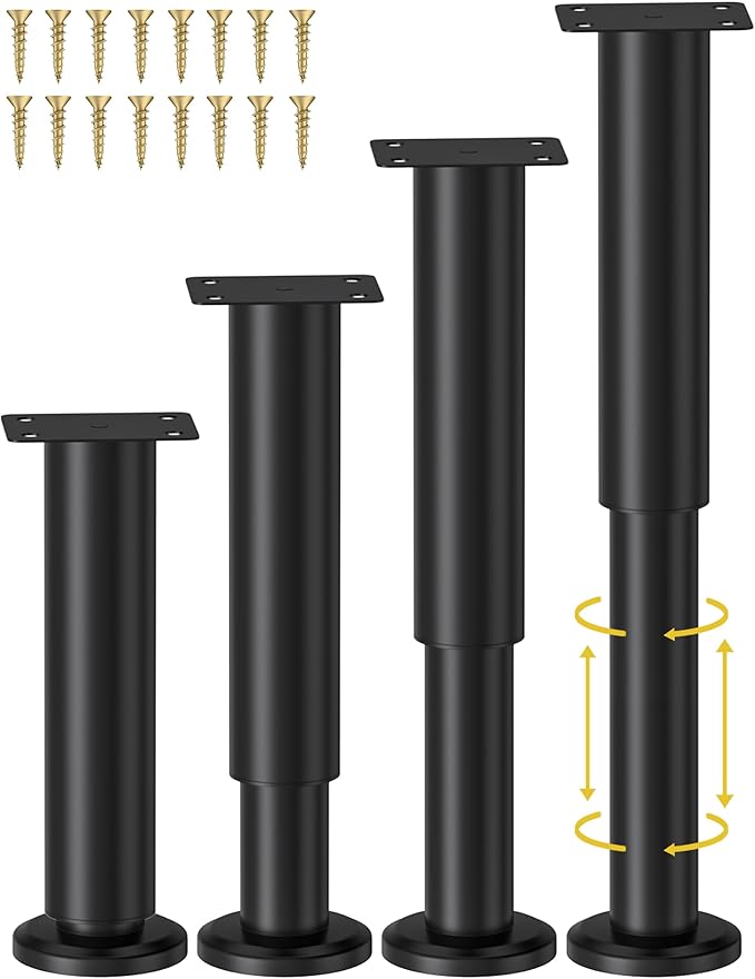 Wlrrcwdttc 4 Pcs Adjustable Height Bed Support Legs