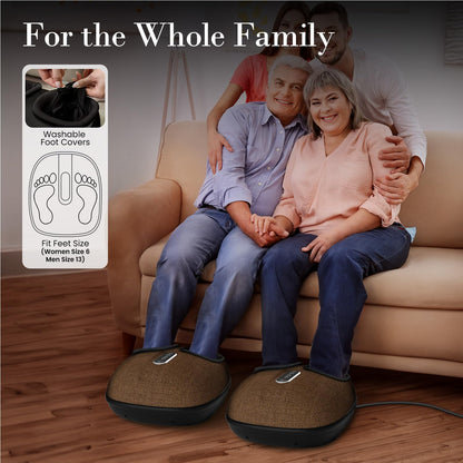 Foot Massager FSA Eligible HSA, Feet Massager with Heat for Plantar Fasciitis Relief, 5 Levels Compression & Vibration Massage for Neuropathy, Christmas Gifts for Women Men, Fits Up to 13"