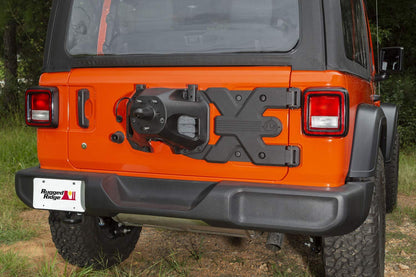 Rugged Ridge HD Tire Carrier | Black, Hinge Casting, Heavy Duty | 11546.56 | Fits 2018-2025 Jeep Wrangler JL