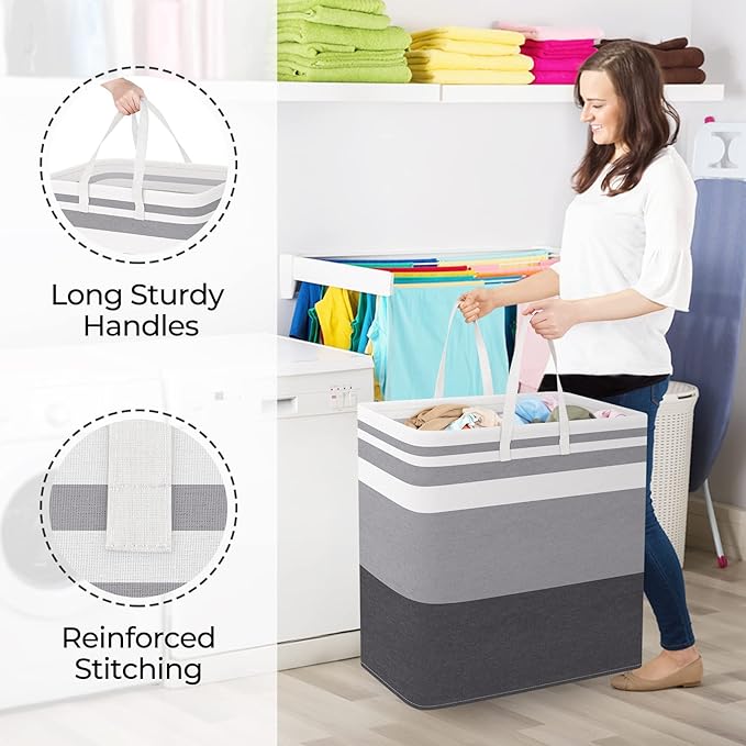 StorageRight Laundry Basket Hamper Large Collapsible Laundry Hamper