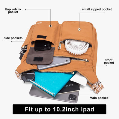 CLUCI Travel Purses for Women, Waterproof Nylon Crossbody Bags for Woman Trendy, Anti Theft Shoulder Handbags for Ladies