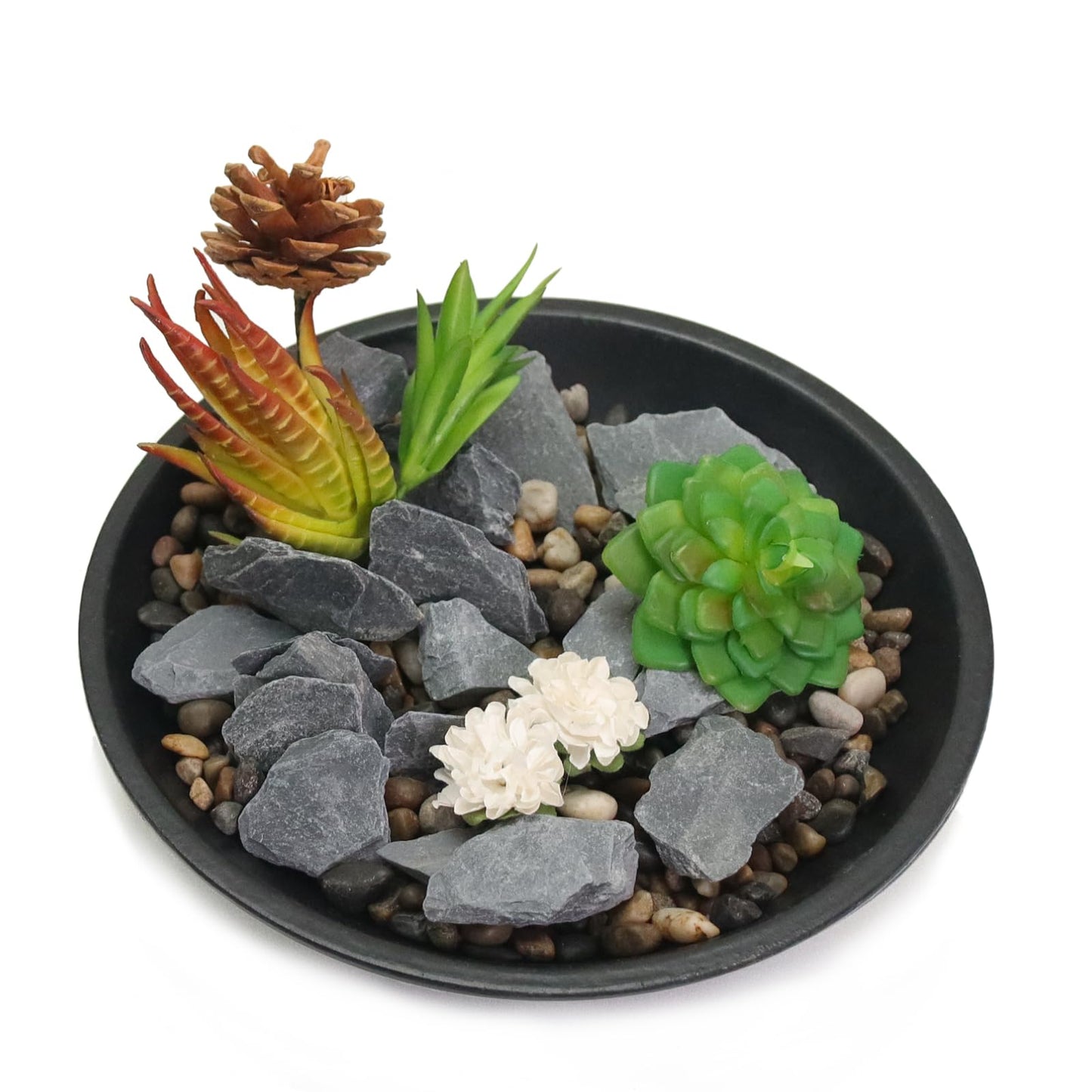 Lechloris 10lb Natural Slate Stone - 0.4-1.2 inch - Perfect Rocks for Aquariums, Fish Tank Decortion, Terrariums, Aquascaping-Miniature or Fairy Gardens, Landscaping Model, Model Railroads - Grey