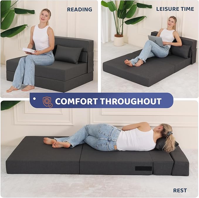 Fvkind Folding Sofa Bed, Foldable Sleeper Chair
