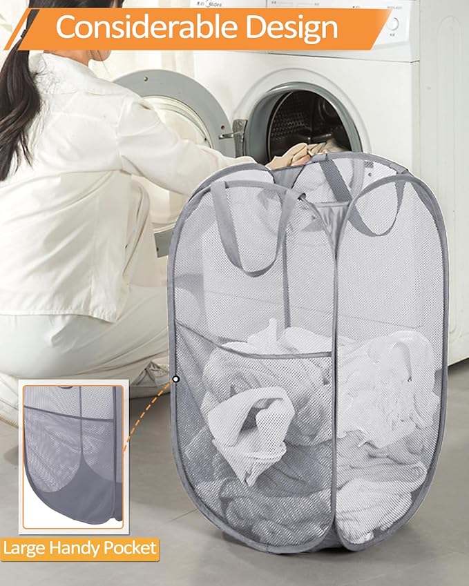 Durable Collapsible Laundry Baskets, Foldable Laundry Hamper