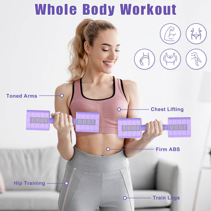 Adjustable Dumbbells Set of 2, 5-in-1 Adjustable Weight Dumbbells for Women/Men, 3lb/5lb/7lb/9lb/11lb Dumbbell Weights Set for Home Gym Workout