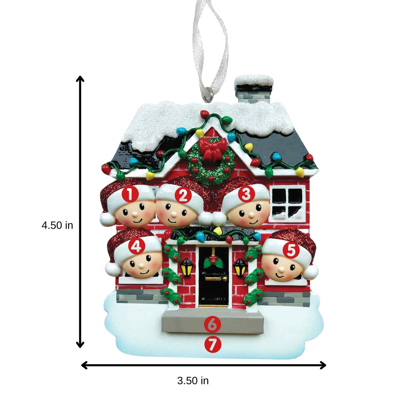 2025 Family Christmas Ornament – Personalized Ornament for Families – Custom Family Ornament – Holiday Tree Decoration Keepsake Gift (Family of 5)