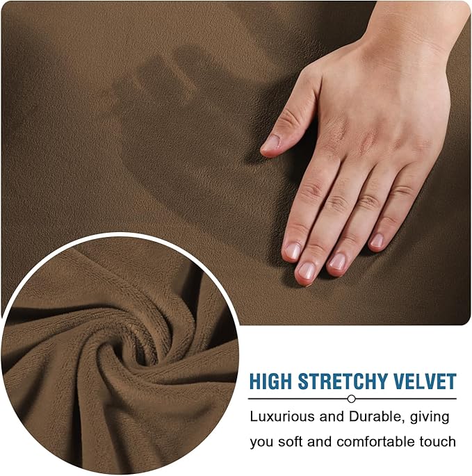 H.VERSAILTEX Rich Velvet Stretch 2 Piece Cover Chair Slipcover Sofa Cover
