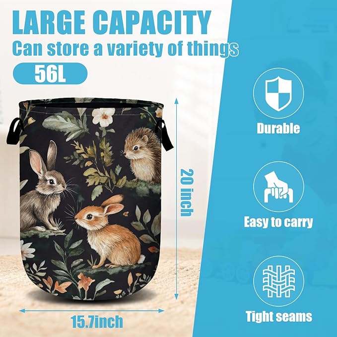 Cute Animal Laundry Basket, Laundry Hamper Collapsible Oxford Cloth