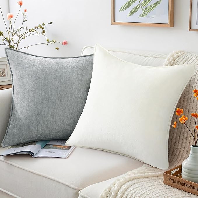 decorUhome Summer Couch Throw Pillow Covers 16x16 Set of 2, Decorative Soft