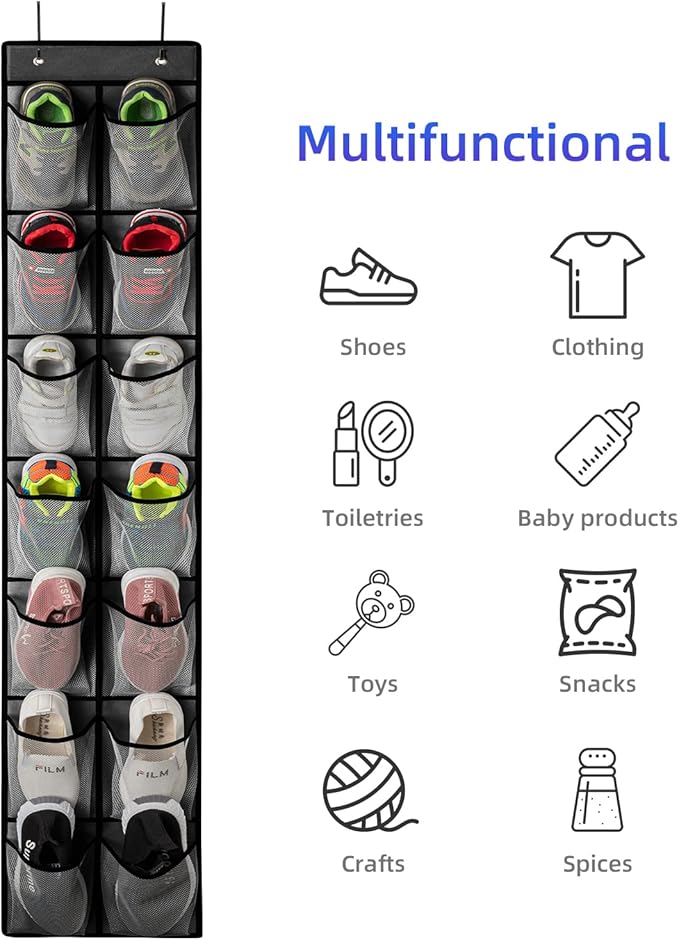 KEEPJOY Over the Door Shoe Organizer, Hanging Shoe Organizer