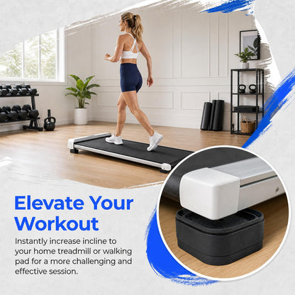 OPSJRNDUSK 4PCS Treadmill Incline Riser Blocks, Stackable Walking Pad Incline Blocks for Leveling & Uphill Training, Textured Support Pads for Home Gym Treadmill Accessories