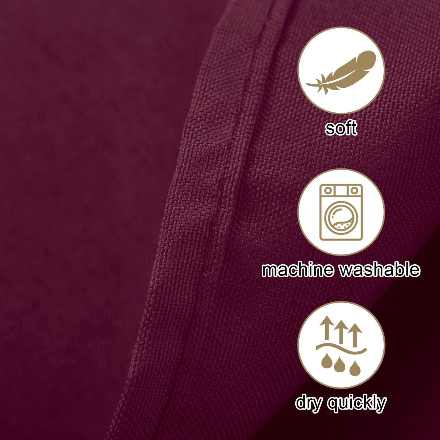 Ascoza 2pack 60x120 Inch Burgundy Rectangular Tablecloth 6 Feet Table Cloth in Polyester Fabric for Wedding/Banquet/Restaurant/Parties