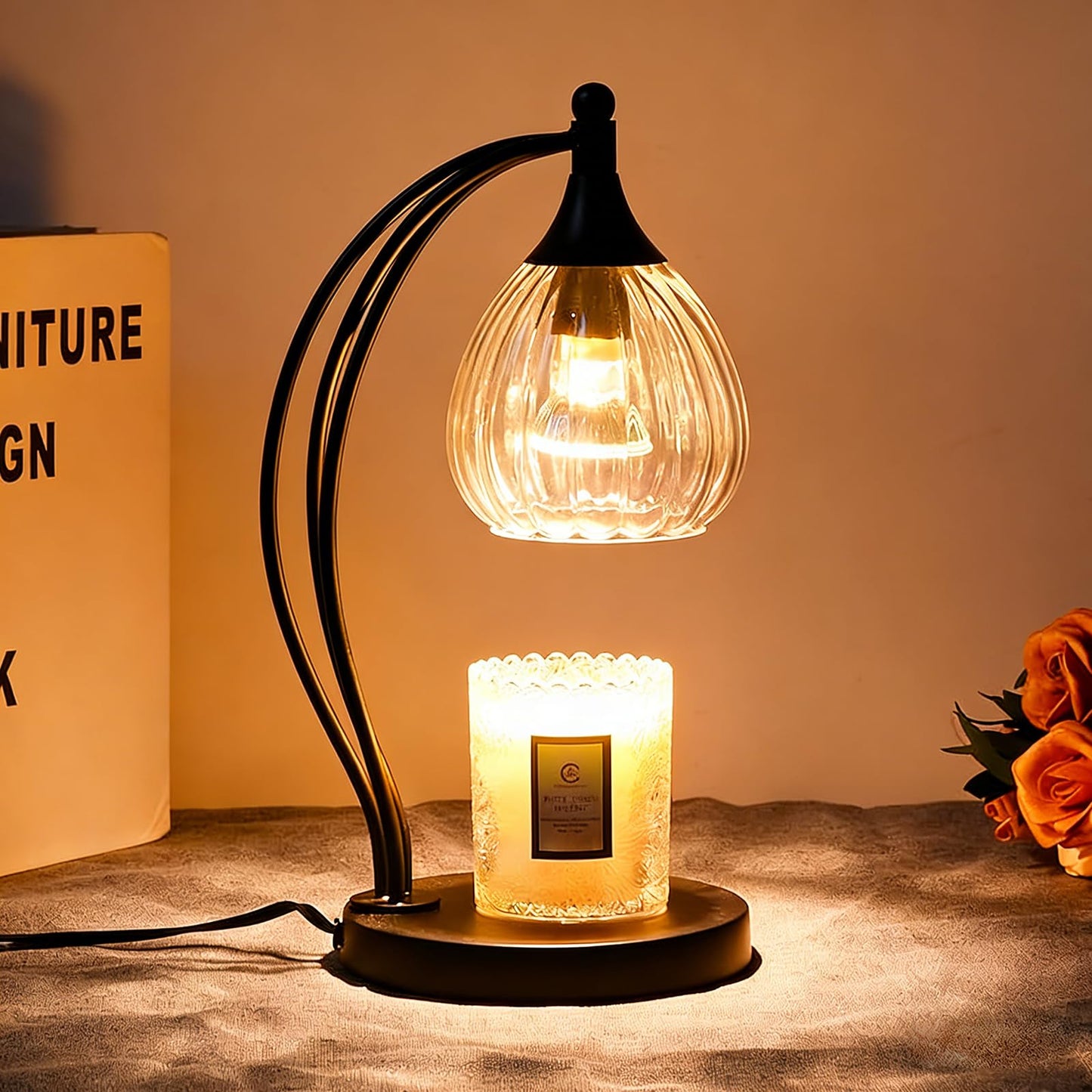 GOODBUY Candle Warmer Lamp with Timer Dimmer - Candle Lamp for Jar Candles - Birthday Gifts for Women Mom Home Decor House Warming Gifts, Lamp with 2 Bulbs