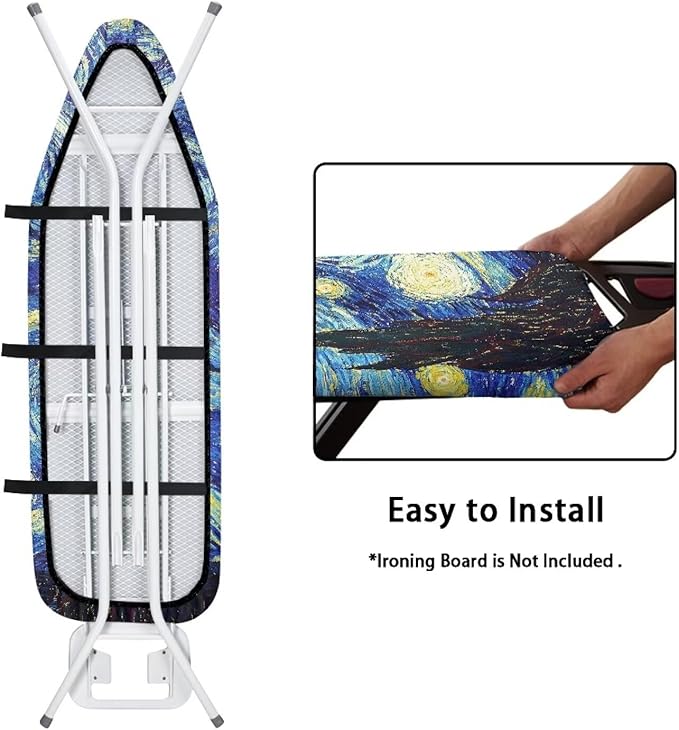 Starry Night Ironing Board Cover and Pad Standard Size Van Gogh Padded Table