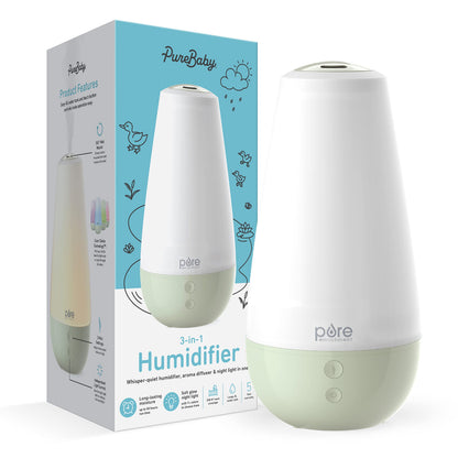 Pure Enrichment PureSpa XL 3-in-1 Cool Mist Humidifier, Essential Oil Diffuser & Mood Light - 2L Tank Provides Powerful Mist Coverage up to 350 sq ft in Bedroom, Office & Large Rooms