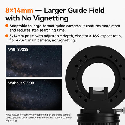 SV241 Pro Astronomical Telescope Power Management Box, Telescope Power Hub, Remote Control for Astronomy Equipment with SV238 Off-Axis Guider (OAG), Astronomy OAG 8x14mm Prism for Astrophotography