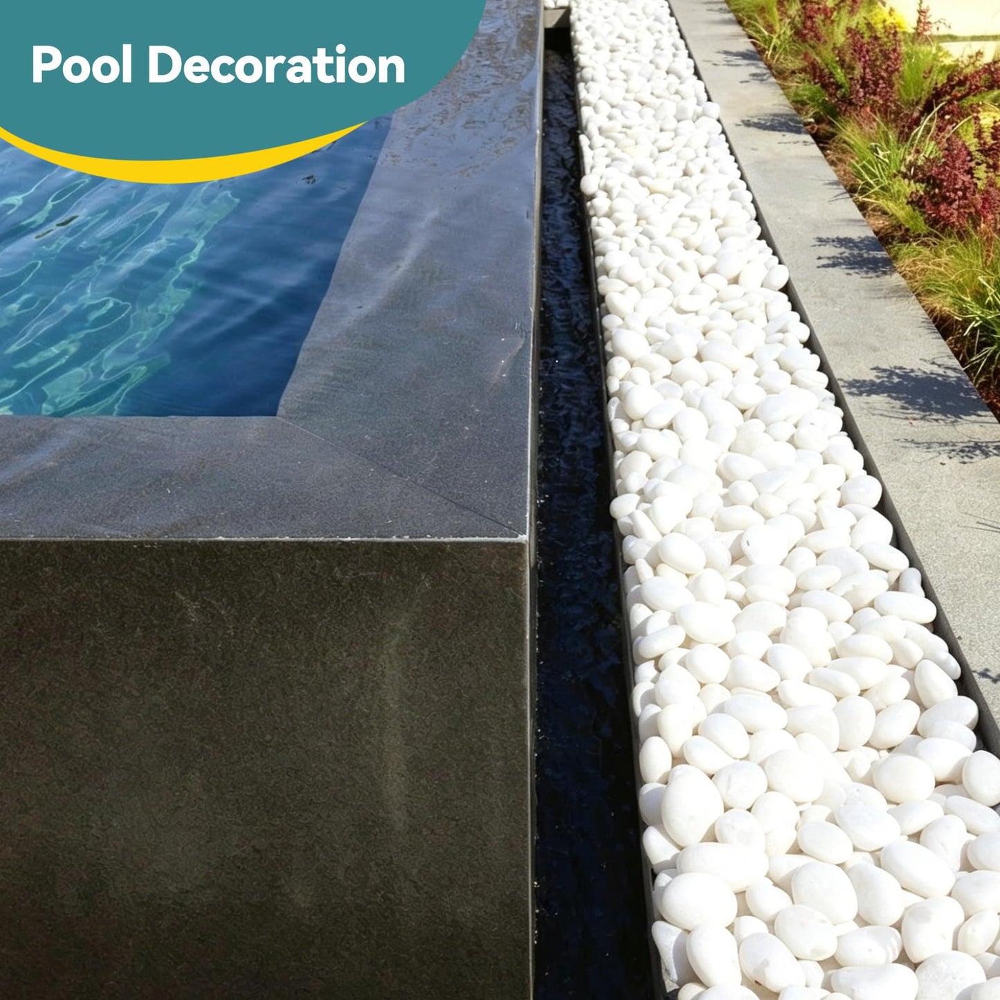 Rahato 20lbs White Rocks for Landscaping, 2-3 inch Decorative Rocks for Plants Indoor, Large Polished River Rocks for Garden, Outdoor Landscaping, Walkways, Yard, Plants Pots, Vases, Crafts