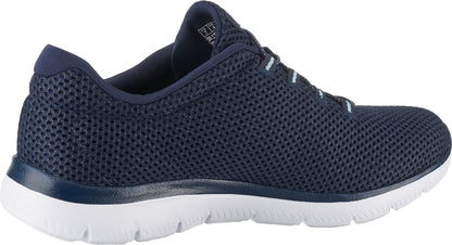 Skechers Womens Summits Artistry Chic Sneaker, Navy Light Blue, 5 UK