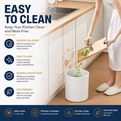 Clear Contact Paper Vinyl Wrap - Plastic Self Adhesive Wall Protector Film - Transparent Kitchen Backsplash Waterproof Protective Wallpaper Covering Peel and Stick for Furniture 11.8'' X 78.7"
