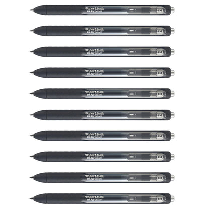 Paper Mate InkJoy Black Gel Pens Medium Point (0.7 mm) Comfort Grip 10 Count Fast Dry Ink Ideal for Smooth Writing