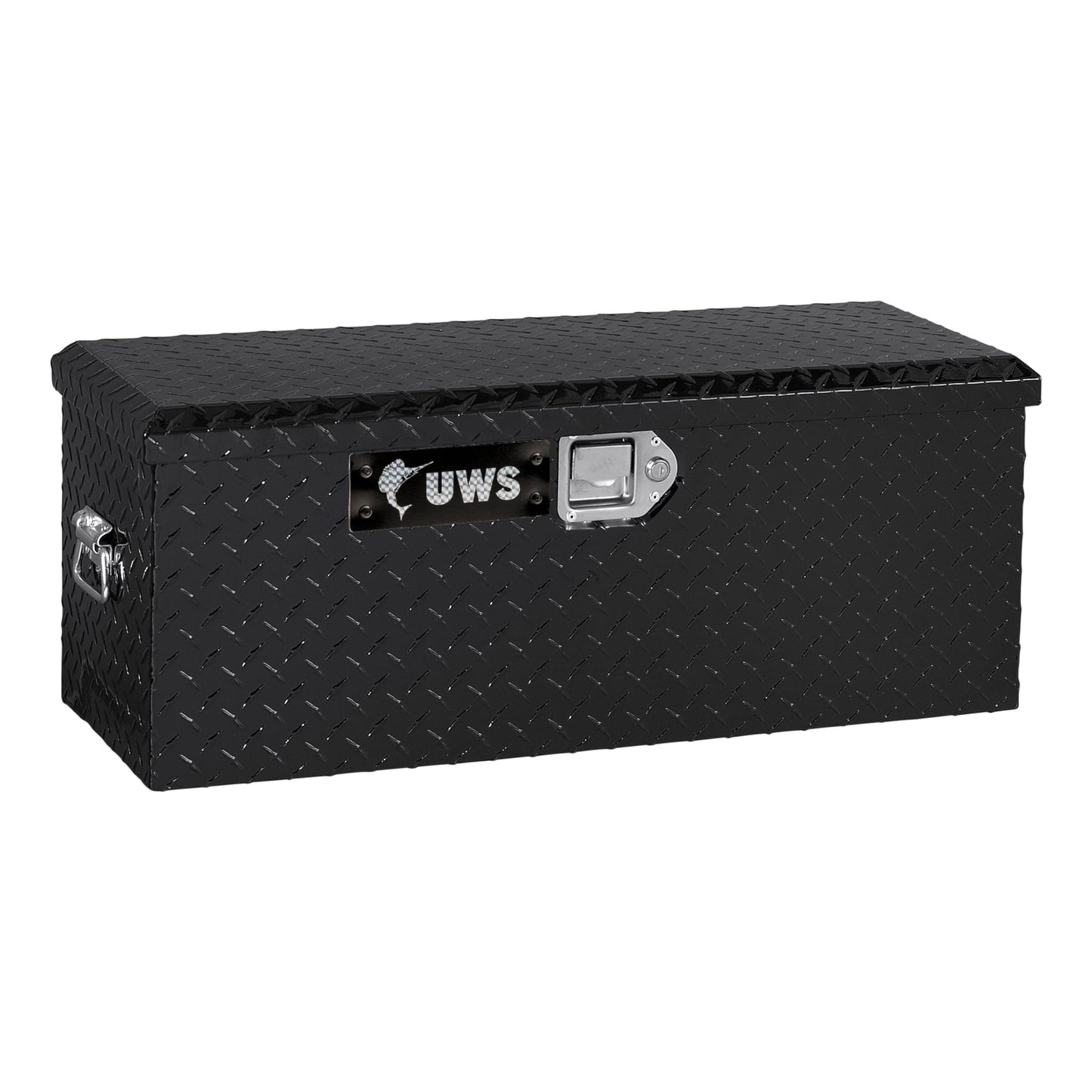 UWS EC20012 32-Inch Gloss Black Heavy-Wall Aluminum ATV Storage Box, RigidCore Lid