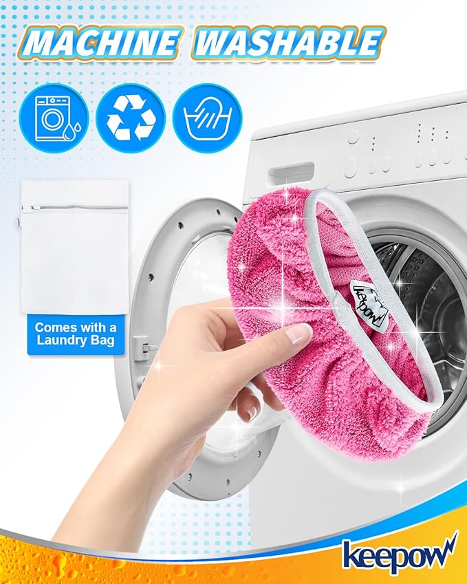 KEEPOW 6 Pack Reusable Mop Pads Compatible