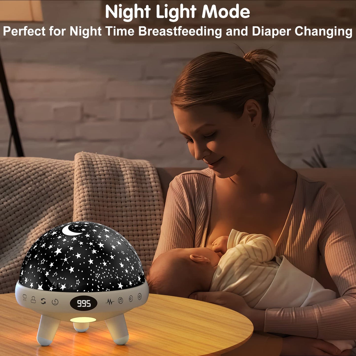 YACHANCE Kids Night Light Projector with White Noise Machine, 29 Soothing Sounds Star Projector, Baby Sensory Lights Toys for Children, Boy & Girls Gifts, Sound Machine with Timer and Remote