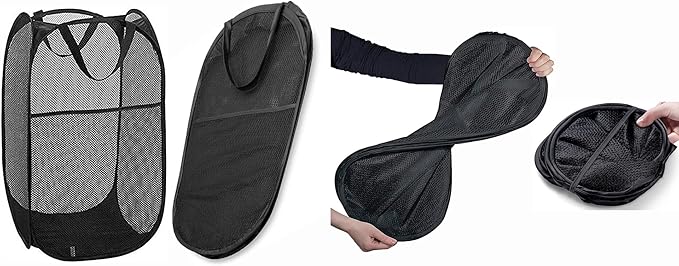 Pop Up Laundry Hampers, Collapsible Mesh Laundry Baskets