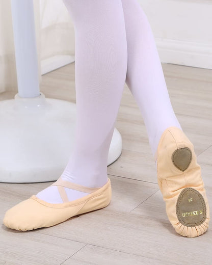 Classic Canvas Ballet Dance Shoes Ballet Slippers for Girls Kids Women (Pink, 39EU)(Size: 6 UK)