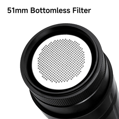 HIBREW H4C Ultra - Portable Electric Espresso Maker, 51mm Bottomless Professional Coffee Maker, USB-C Rechargeable for Ground Coffee,Compact for Camping and Travel,with Foldable Holder & Carrying Case