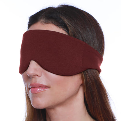 Happyluxe Escape Sleep Mask - Buttery Soft Airplane Eye Mask for Sleeping or Napping in Bed. Machine Washable. - Jet Black, Made in USA