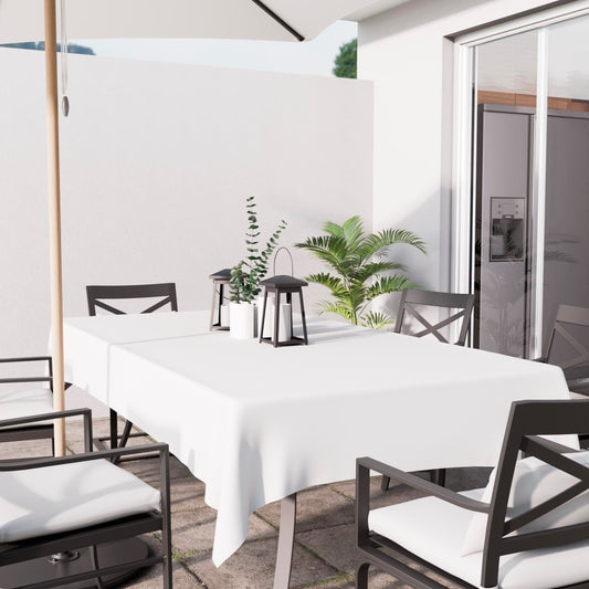 Soleil d'ocre Alix Rectangular Stain-Resistant Tablecloth 160 x 270 cm Polyester White