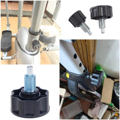 SquEqu 2 Pack Exercise Bike Pull Pin Spring Knob Replacement Universal M16 Pop Screw Height Adjust Locking Grip for Statioanry Cycling Bicyle Fitness Equipment Machines Weight Bench Bikes