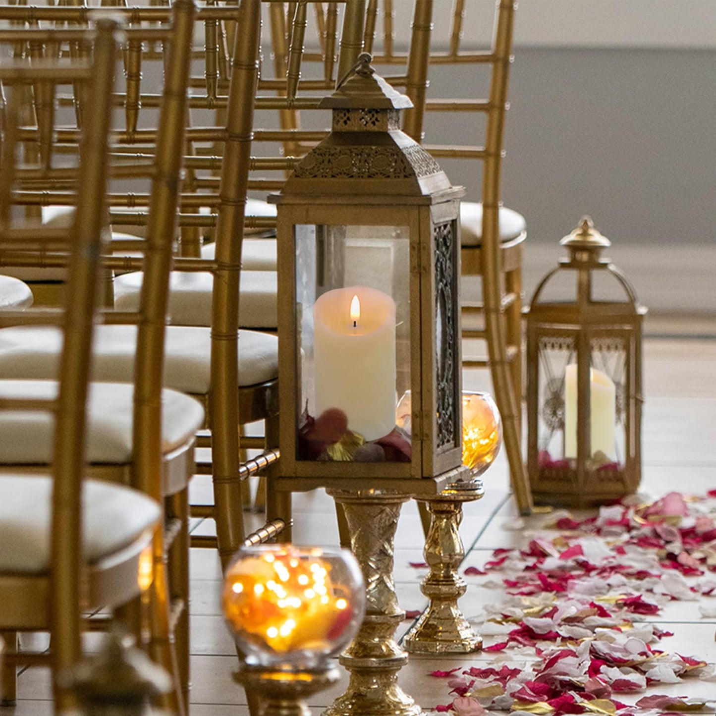 Warmhere Flameless Candles Battery Operated with Remote Timer, 3D Flame Flickering, Last 500+ Hours Battery Candles, Ivory Real Wax LED Pillar Candle for Wedding Home Christmas Decorations, Set of 3