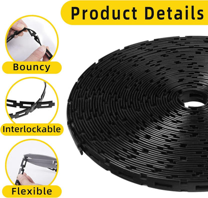 codree 2 Pcs 50Ft Plastic Chain Lock Tree Tie, 1/2 Inch Wide Adjustable Tree Support Straps for Staking, Flexible Cable Plant Trees Ties for Leaning Tree Garden Accessories