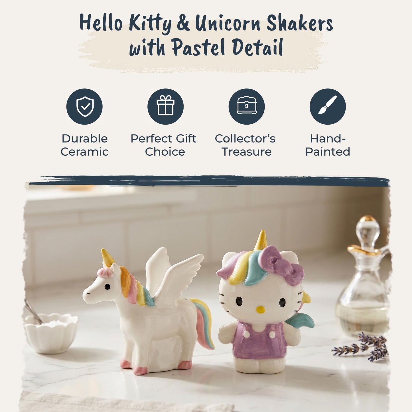 Blue Sky Clayworks Hello Kitty Salt and Pepper
