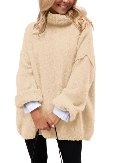 PRETTYGARDEN Oversized Sweaters for Women 2025 Chunky Turtleneck Sweater Fall Clothes Long Sleeve Tops Winter Clothing