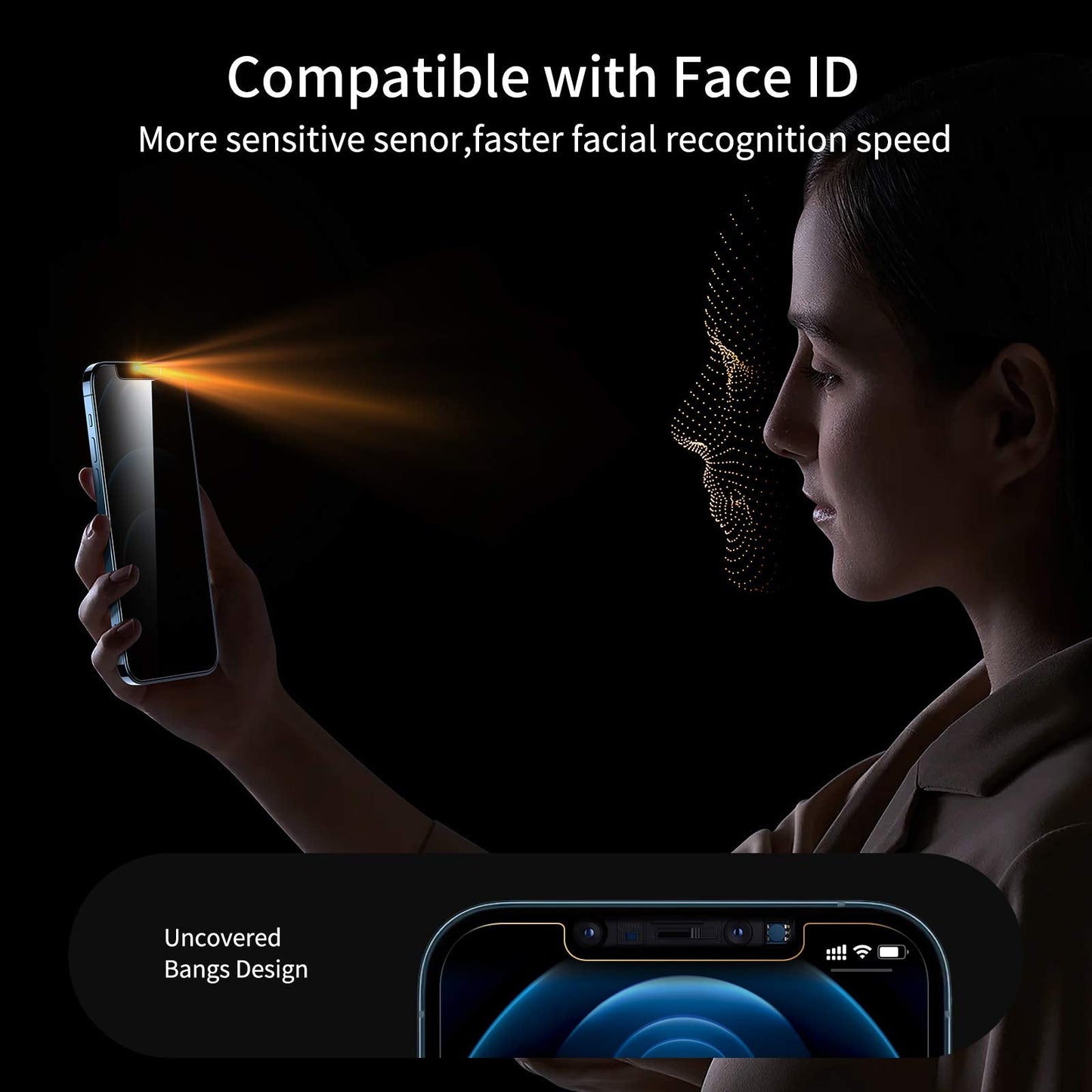 UNBREAKcable Privacy Screen Protector for iPhone 14/ iPhone 13/13 Pro, Tempered Glass [True 28°Anti Spy] [9H Hardness] [Case Friendly] Private Protector for iPhone 6.1" - 2 Pack