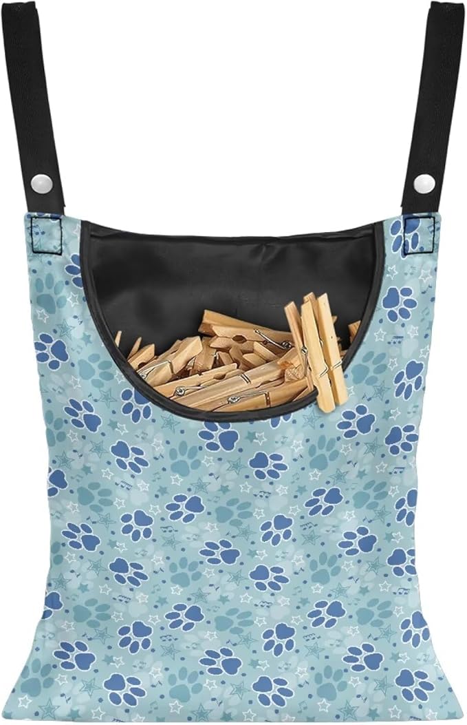 Clothes Pin Hanging Bag with Big Opening Storage Clothes Pins & Mini Clothespins