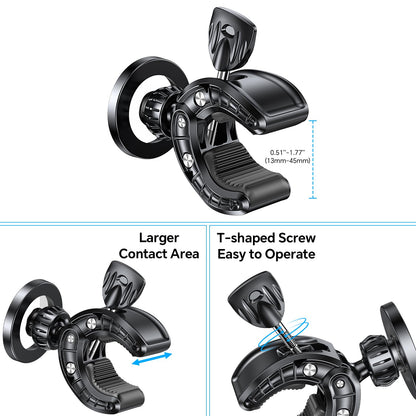 Coolpow Gym Magnetic Phone Holder Mount for MagSafe【Strong Magnets】 Stroller Phone Holder Adjustable Stand Clamp, with Gym Equipment, Stroller, Shopping Cart, Treadmill for iPhone 17 Pro Max 16 15 14