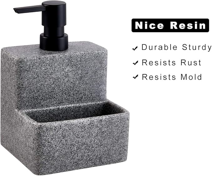 zccz Soap Dispenser with Sponge Holder, Liquid Hand and Dish Soap Dispenser