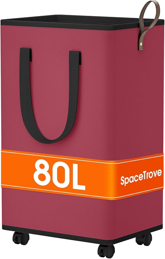 Laundry Basket with Wheels, Collapsible Laundry Baskets, Laundry Hamper with