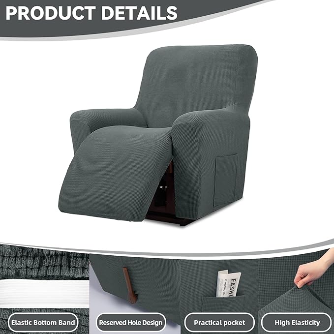 Cupuamon Recliner Chair Covers, Lazy Boy Recliner Covers Stretch Reclining